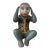 Large Vintage Hand Painted Chinese Chinoiserie “Hear No Evil” Monkey Sculpture For Sale