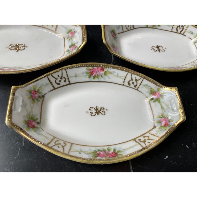 Antique Handpainted Nippon Porcelain Salt Cellars, Set of Six For Sale - Image 15 of 17
