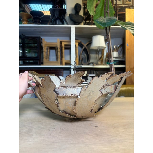 2000 - 2009 Vintage Metal Ceiling Light Fixture For Sale - Image 5 of 5