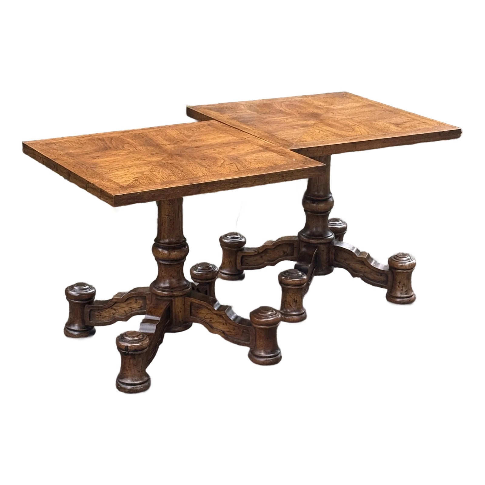 Henredon William IV Square End Tables - A Pair | Chairish
