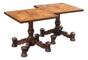 Henredon William IV Square End Tables - A Pair
