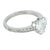 1990s Vintage Gia 2.04 Carat Heart Shape Diamond 14k White Gold Engagement Ring, Size 7.5 For Sale - Image 5 of 7