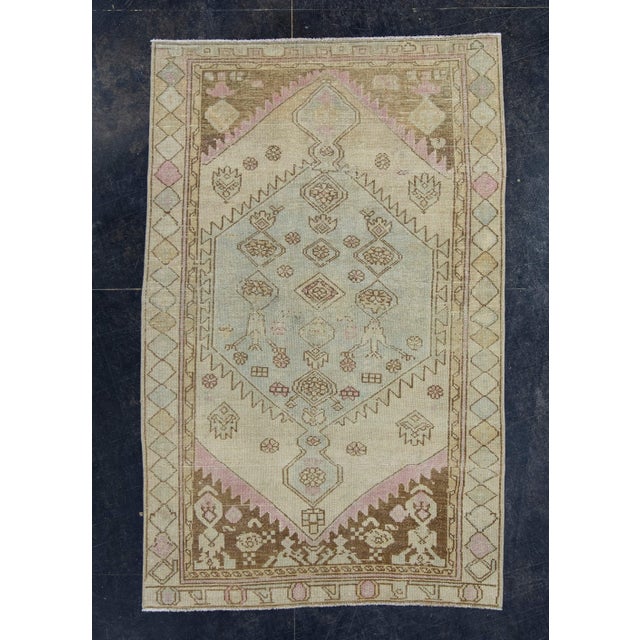 Brown Turkish Anatolian Rug 3'9" x 5'11" #18046 For Sale - Image 8 of 8