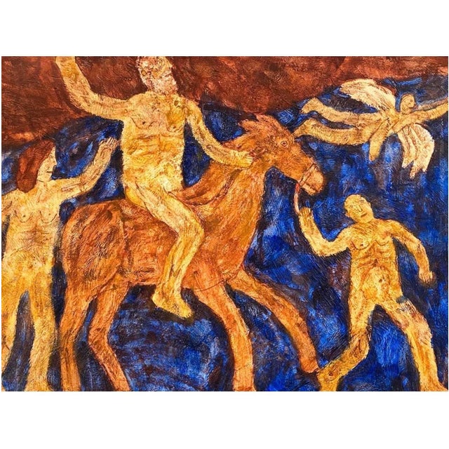 Lionel Kalish, Surrealist Oil Painting Circus Horse Scene Lionel Kalish Fantasy Scene New York, 1961 For Sale - Image 13 of 15