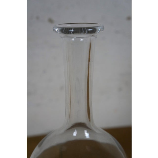 Late 20th Century Vintage Baccarat France Clear Crystal Wine Whiskey Liquor Decanter Bottle For Sale - Image 5 of 12