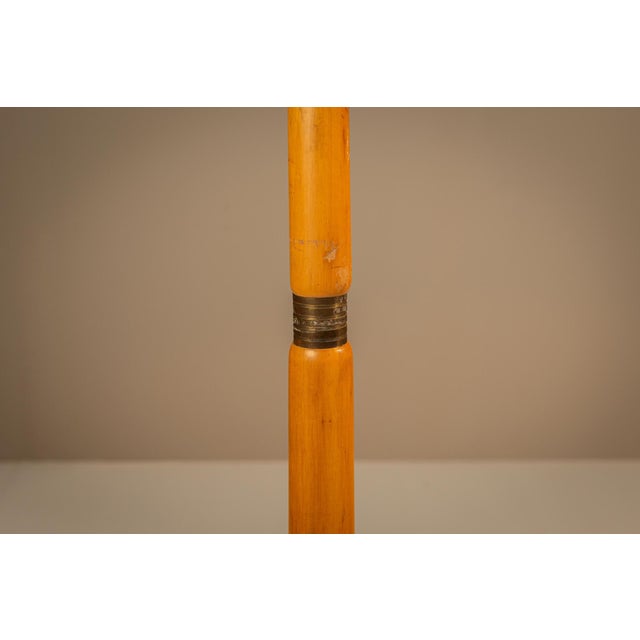 Floor Lamp in Wood and Brass, Sweden, 1940s For Sale - Image 9 of 14