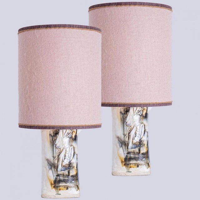 Table Lamp with Pink Shade from Jeppe Hagedorn, Denmark, 1960s For Sale - Image 6 of 9