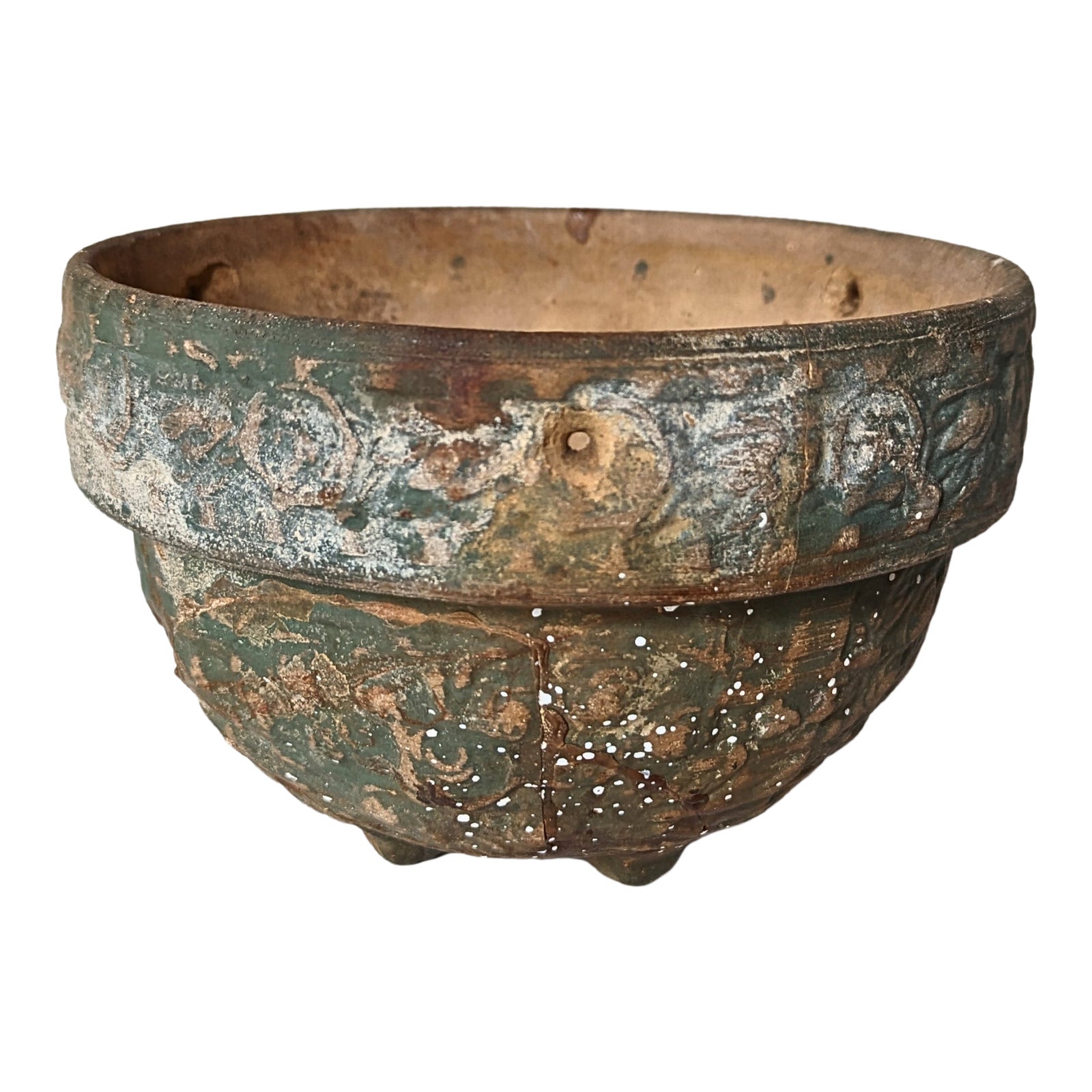 Antique Green Pottery Planter Chairish