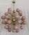 Mid-Century Sputnik Spherical Pink Glass & Brass Chandelier, 2000s For Sale - Image 10 of 10