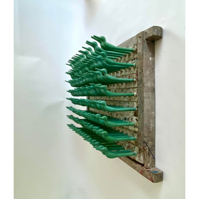 Rustic Vintage Industrial Green Bird Balloon Mold For Sale - Image 3 of 5