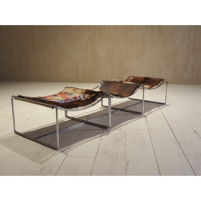 Vintage Cowhide Stools by Odile Mir, 1972, Set of 3 For Sale - Image 18 of 18