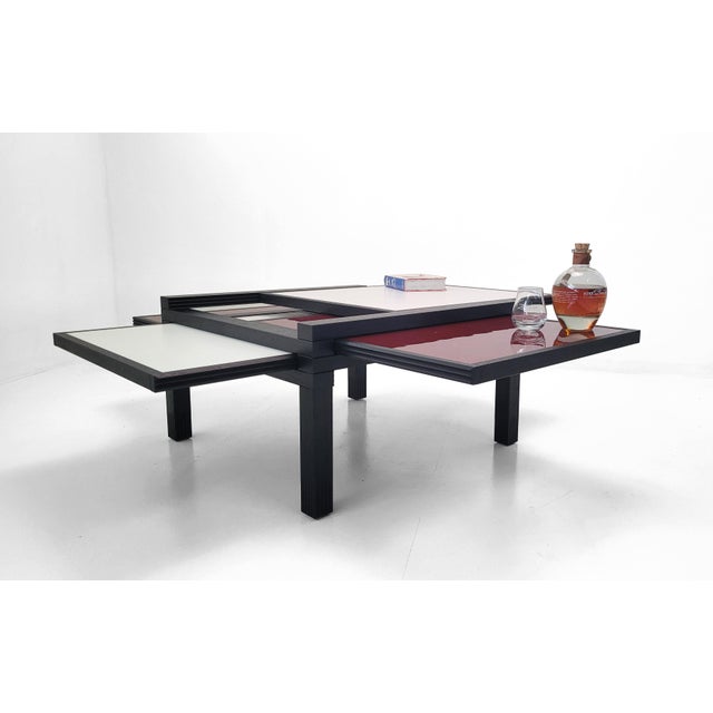 Modular Extendable Coffee Table Hexa Vuarnesson for Bellato, France, 1980s For Sale - Image 4 of 12