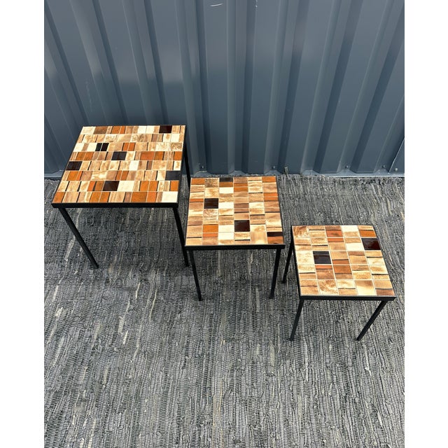 Vintage Nesting Tables by Mado Jolain, 1960s, Set of 3 For Sale - Image 14 of 18