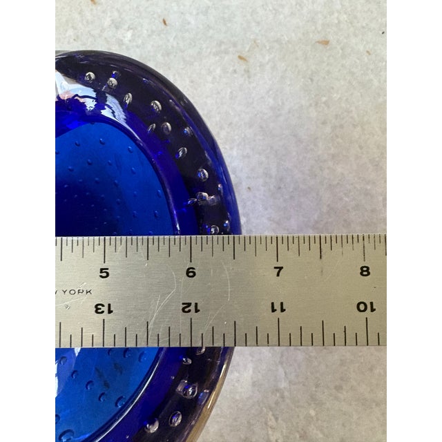 Blue Barovier & Toso Murano Cobalt Blue Glass Bowl For Sale - Image 8 of 8
