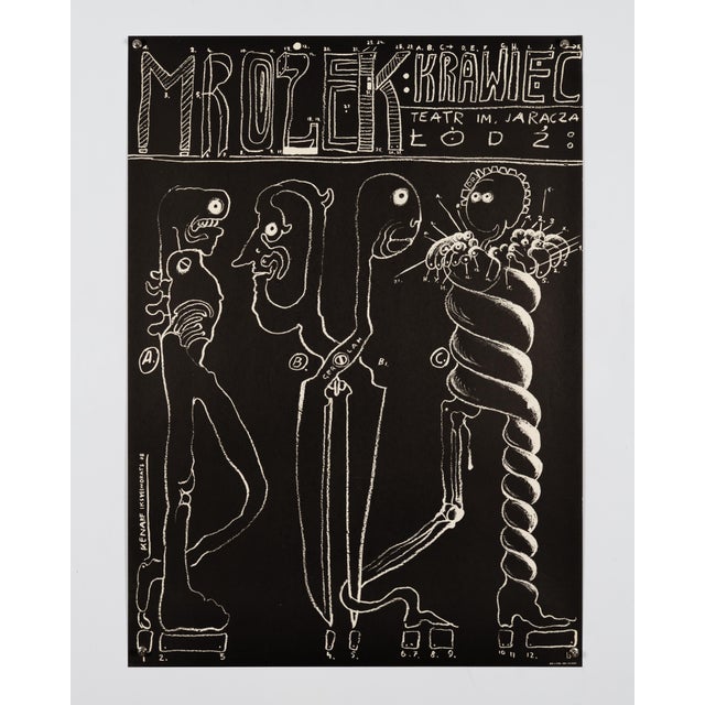 Mrozek Krawiecl Theater Poster by Kenarf Iksyeiworats, 1978 For Sale - Image 3 of 9
