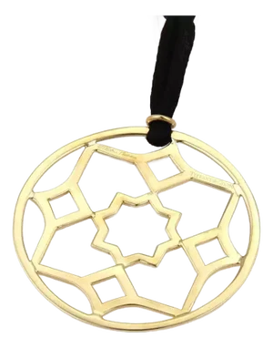 Tiffany & Co. Picasso Zellige 18k Gold Medallion Pendant & Cord Necklace