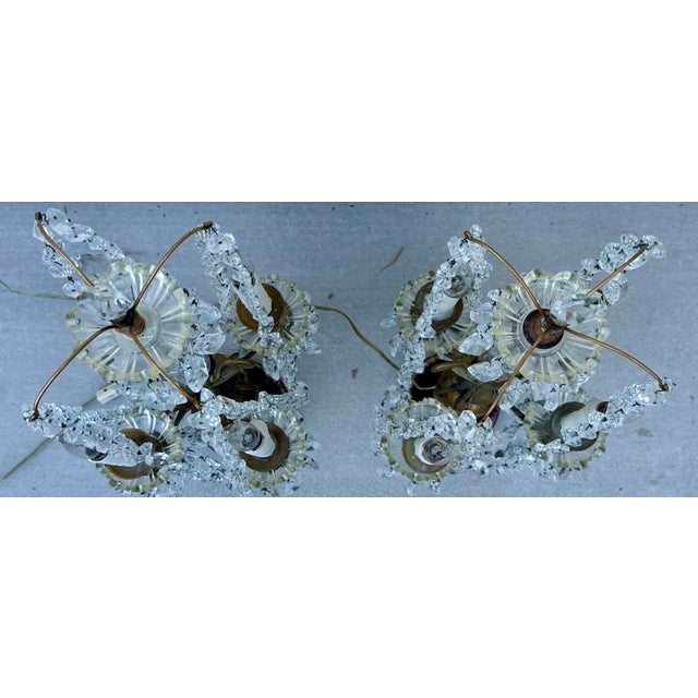 French Antique Girandole Candelabra Crystal Chandelier Table Lamps - a Pair For Sale - Image 18 of 18