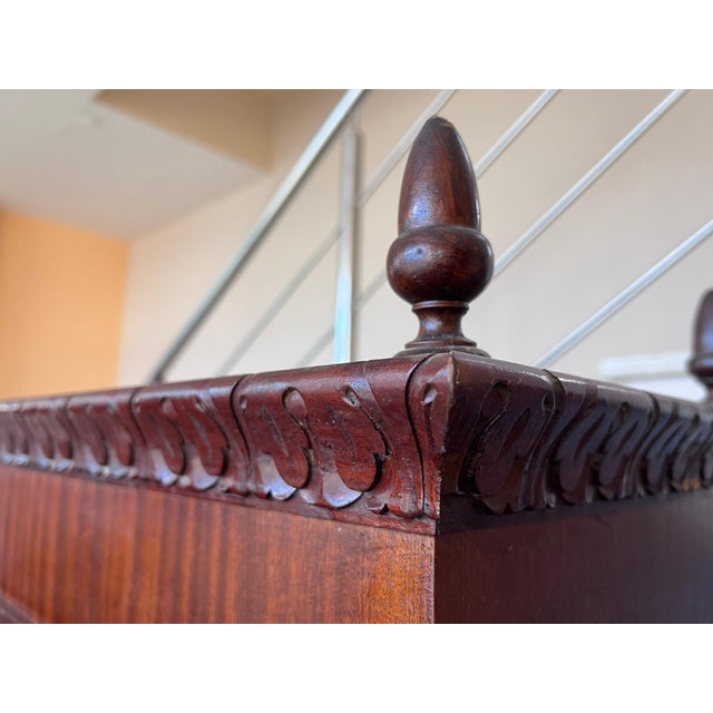 Mid 20th Century French Empire Style Walnut Four Shelves Etagere For Sale - Image 14 of 18