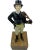 A wonderfully uncommon piece of equestrian décor. Dressed in classic riding attire—a black hunt coat and hat, cream...