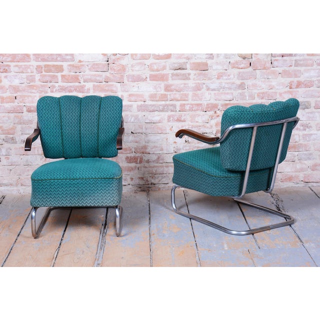 1930s Set of Bauhaus Armchairs in Beech by O. Zoufalý, 1930s For Sale - Image 5 of 16