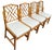 Chinoiserie Vintage Set of 4 Chinese Chippendale Bamboo Dining Chairs With Lattice Backs For Sale - Image 3 of 16