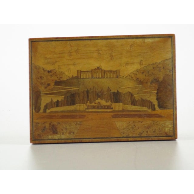 Souvenir Box Sorrento Italy Burl Wood Inlay Hand Crafted Italian Grand Tour Antique