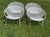 Metal Tempestini Oversized Radar Chairs Powder Coated White - A Pair For Sale - Image 7 of 8