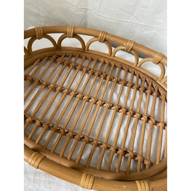 Woven Rattan Tray With Handles Chairish