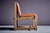 Rustic Oak and Aniline Leather Lounge Chair, Germany, 1940s For Sale - Image 3 of 14