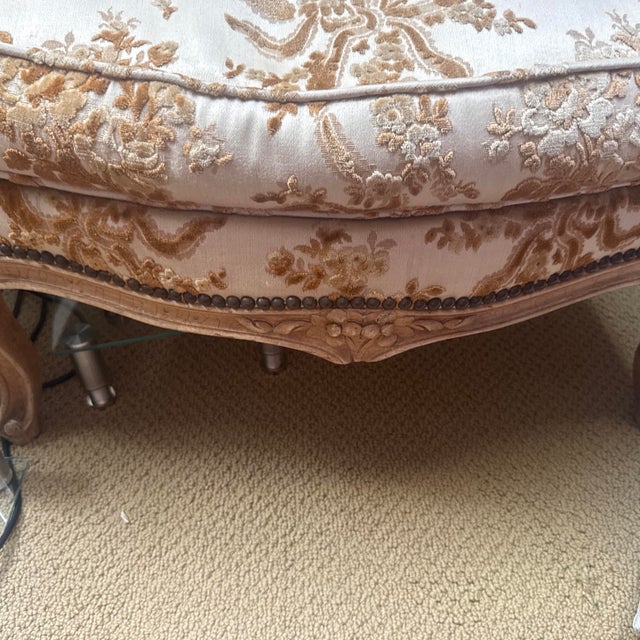 A Pair of French Louis XV 19 Century Os De Mouton Armchairs For Sale - Image 4 of 12