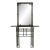 Minimalist Industrial Steel Entry Table With Mirror For Sale