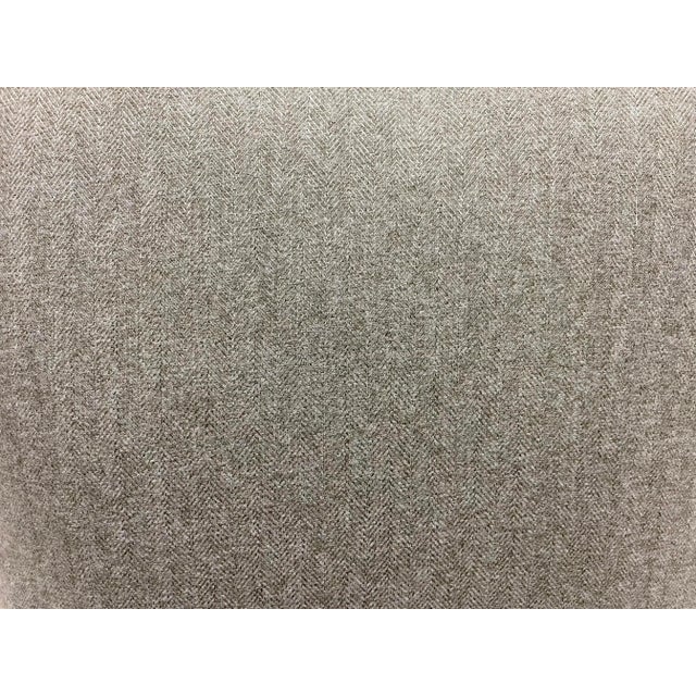 Gray Pair of 20" Square Pillows With a Modern Gray & White Tie-Dye-Like Striped Pattern - Made in Uk. For Sale - Image 8 of 9