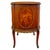 Louis XVI Style Round Gueridon Commode Tables With Carrara Marble & Floral Marquetry - A Pair For Sale - Image 10 of 18