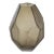 Kubo Faceted Frosted Taupe Vase, Large For Sale