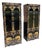 Vintage Asian Black Lacquer Mother-of-Pearl Inlaid Two-Piece China/Display Cabinet For Sale