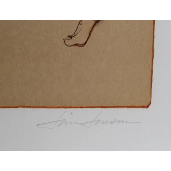 This lithograph, titled "Female Dancer," was created by the American artist, Jim Jonson, in 1980. It is edition 300 and is...