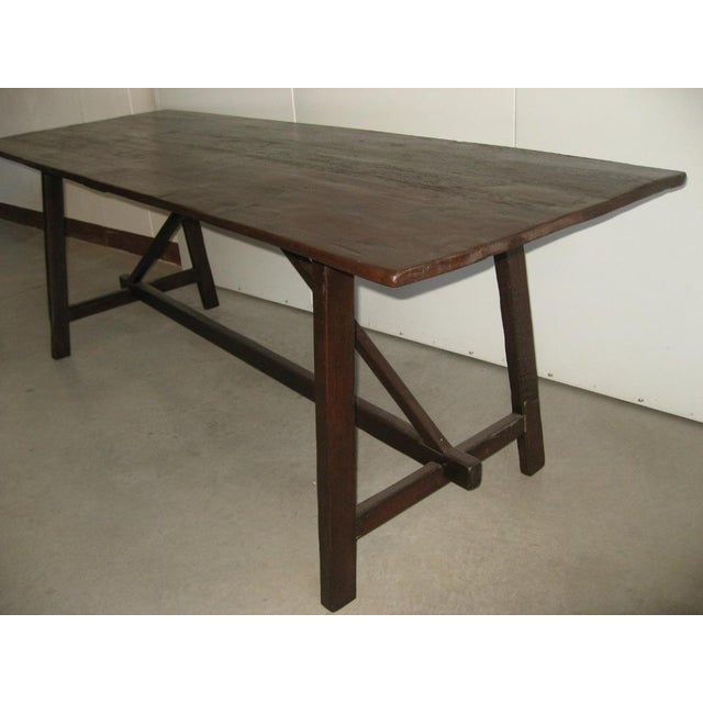Brown Vintage Fir Capretta Table, 1920s For Sale - Image 8 of 14