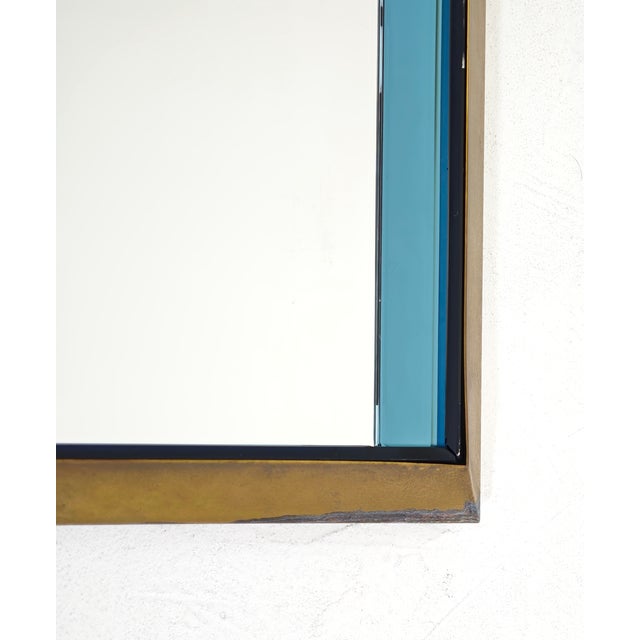 1960s Mirror Mod 2172A in Brass and Colored Glass by Max Ingrand for Fontana Arte, 1960 For Sale - Image 5 of 18