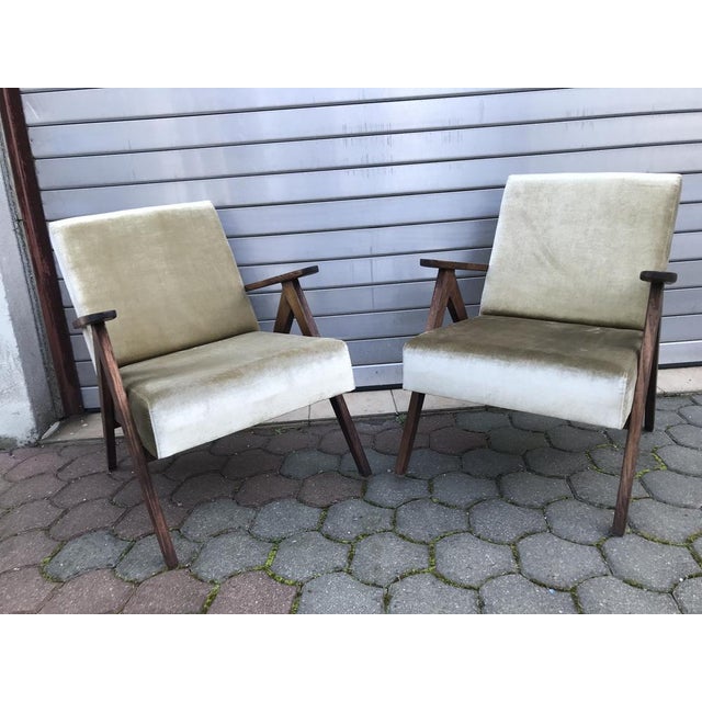 Set of Bottle Green Armchairs, 1970s For Sale - Image 16 of 16