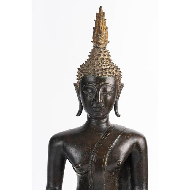 17th Century Bronze Sculpture of a Seated Buddha For Sale - Image 6 of 9