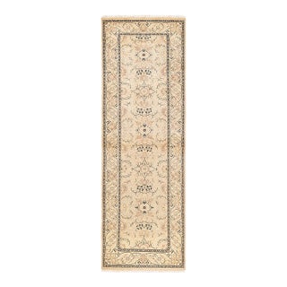 Mogul, One-of-a-Kind Hand-Knotted Runner Rug - Ivory, 2' 7" x 7' 9" For Sale