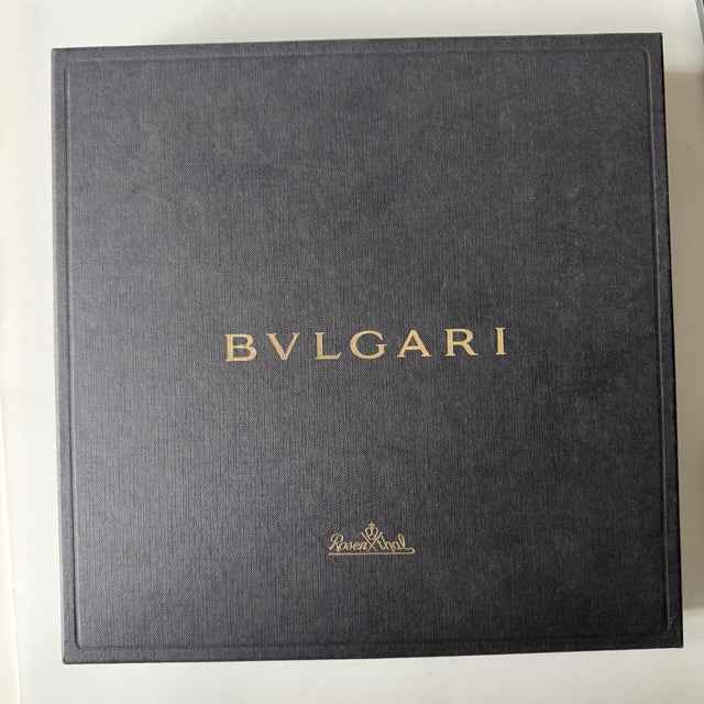 Quadri Black Dinner Plate by Bulgari for Rosenthal, 1990s For Sale - Image 6 of 7