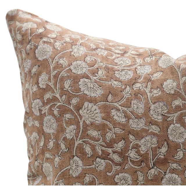 Not Yet Made - Made To Order Throw Pillow Cover Designer Collection of Hand Block Print 18x18 Inch- Himachal For Sale - Image 5 of 5