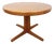 Vintage Round Scandinavian-Style Dining Table in Light Elm with Extensions, 1960s For Sale