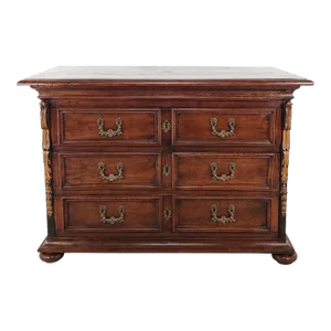 Italian Baroque Walnut Chest or Commode, 18th Century, With Restoration