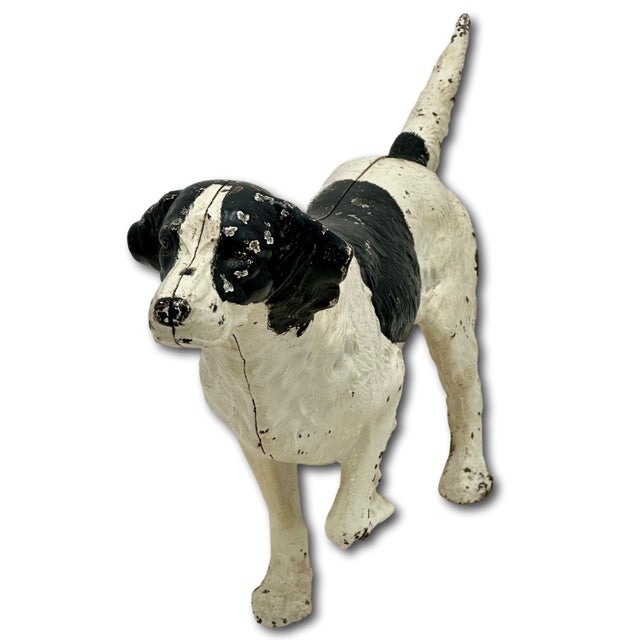 This Really is a Great Looking - Large Size Vintage Cast Iron Figurative Setter - Hunting Dog Doorstop. Circa 1930s. It...