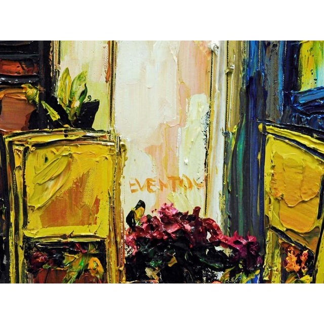 Yellow Maya Eventov "Terattoria" Original Acrylic on Canvas, H.Signed Me040908-15 For Sale - Image 8 of 8