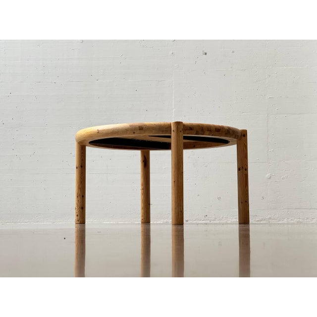 Wood Round Pine Table by Rainer Daumiller, Denmark, 1970s For Sale - Image 7 of 18