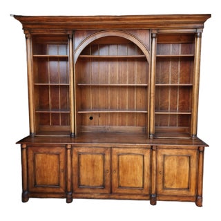Henredon Avignon Cherry Bookcase and Cabinet Wall Unit For Sale