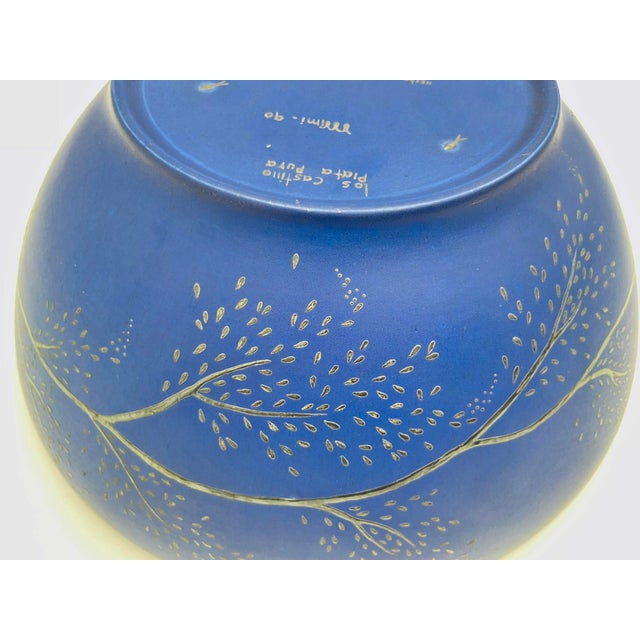 Emilia Castillo for Los Castillo Cobalt Porcelain & Silver Bowl, 1990 For Sale - Image 16 of 18